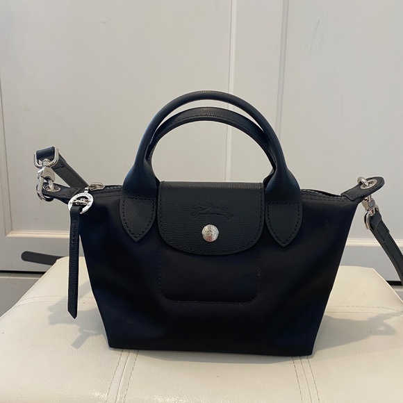 Longchamp Extra Small Le Pliage Crossbody Bag - Black - Picture 1 of 12